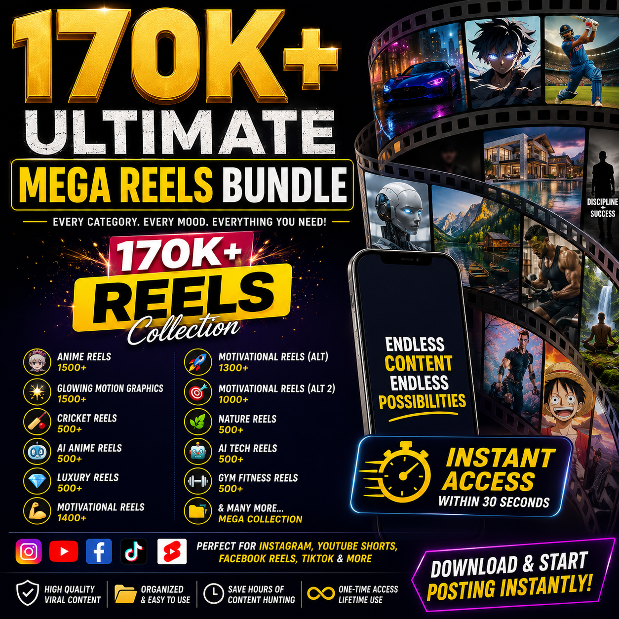 170k Ultimate Mega Reels Bundle (Instant Access Within 30 Seconds)