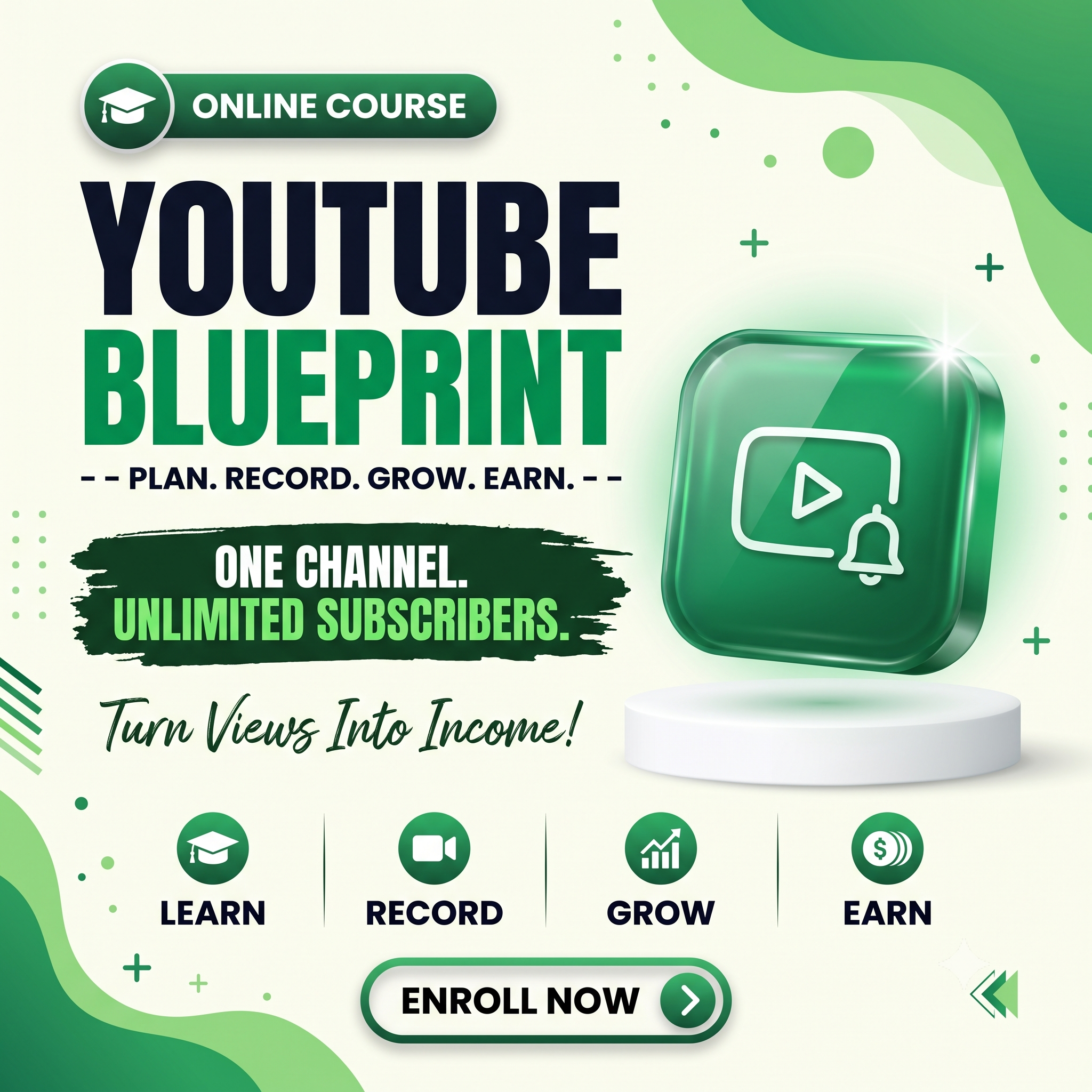 YouTube Blueprint Course – Plan, Record, Grow & Earn on YouTube